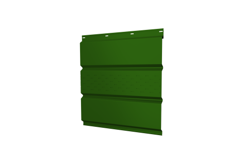 Софит металлический центральная перфорация 0,45 РЕ с пленкой RAL 6002 лиственно-зеленый