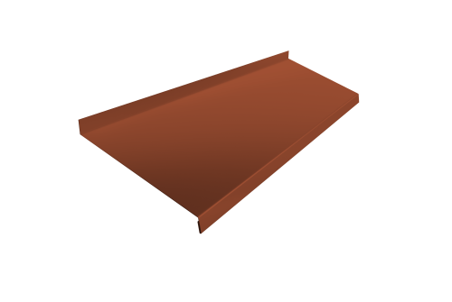 Отлив простой 250 0,45 PE с пленкой RAL 8004 терракота (2м)