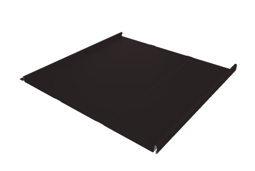 Фальц двойной стоячий Line Grand Line 0,45 Drap с пленкой на замках RAL 9005 черный