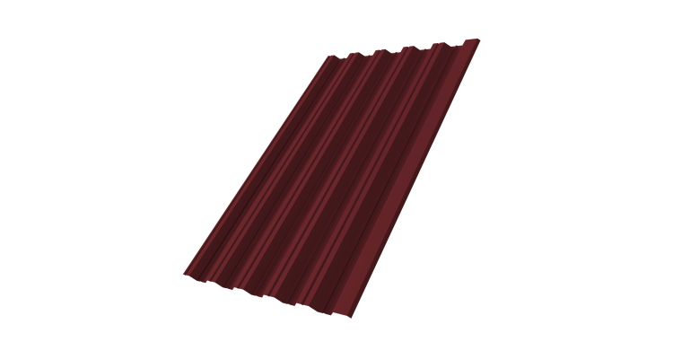 Профнастил HC35R 0.45 PE-Double RAL 3005 красное вино