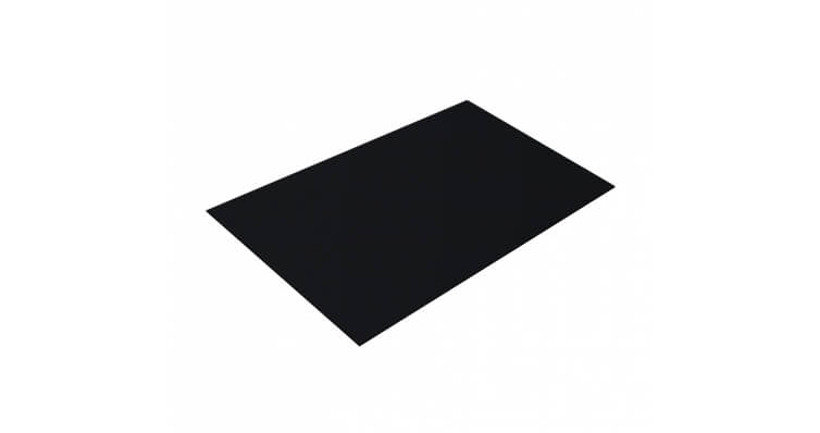 Плоский лист 0,5 Satin с пленкой RAL 9005 черный