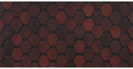 Гибкая черепица Docke Eurasia Шестигранник, Красный