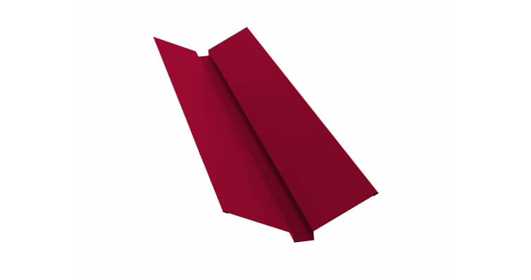 Планка ендовы верхней 115x30x115 0,45 PE RAL 3003 рубиново-красный (2м)