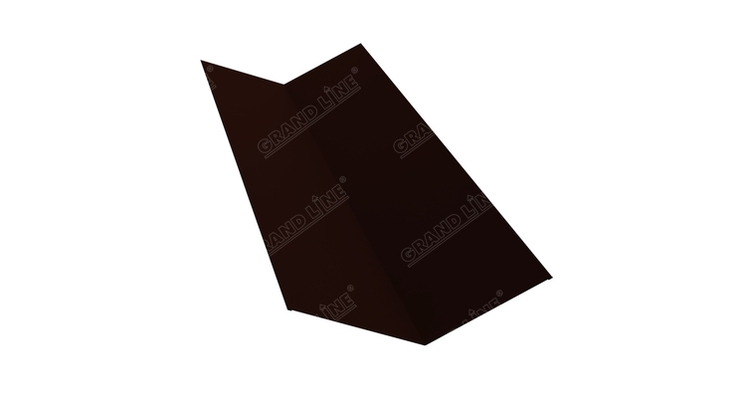 Планка ендовы верхней 145х145 0,45 Drap с пленкой RR 32 темно-коричневый (2м)