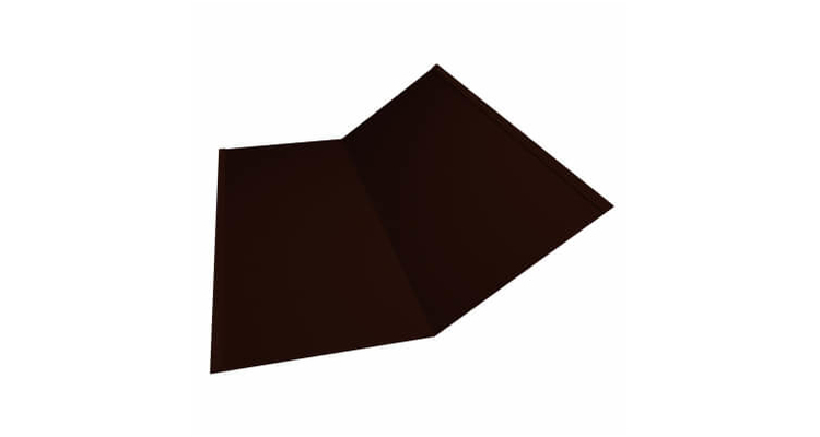Планка ендовы нижней 300х300 0,5 Rooftop Бархат RR 32 темно-коричневый черный (2м)