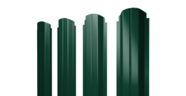 Штакетник П-образный А фигурный 0,45 Drap RAL 6005 зеленый мох