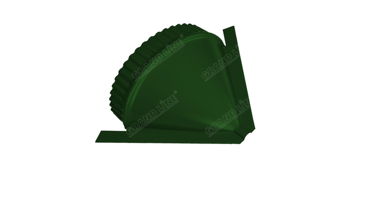 Заглушка конусная для малого полукруглого конька PE RAL 6002 лиственно-зеленый
