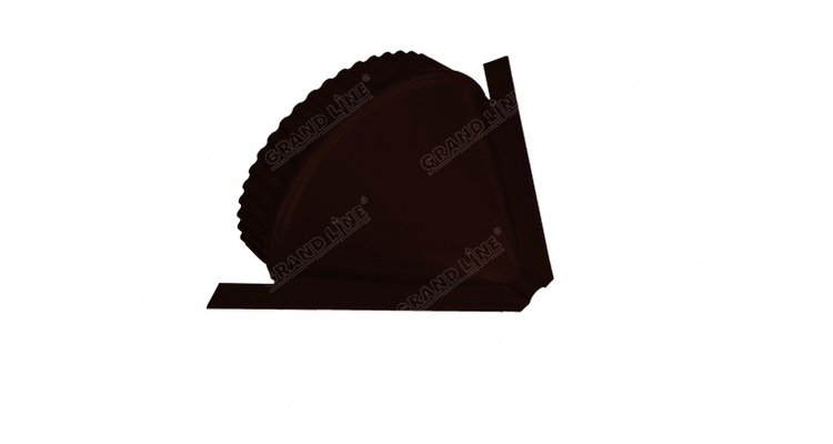 Заглушка конусная для малого полукруглого конька Atlas RR 32 темно-коричневый