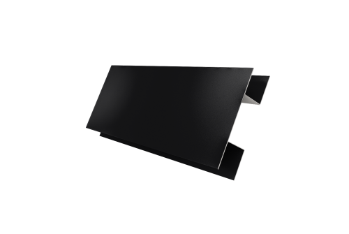 Планка H-образная стыковочная сложная 0,45 PE с пленкой RAL 9005 черный (2м)