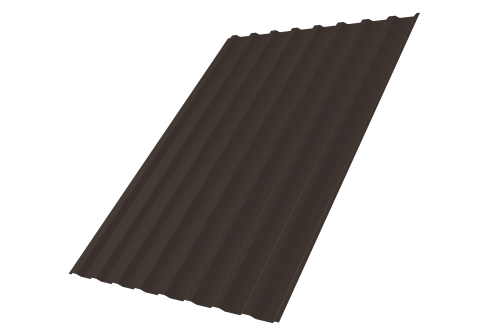 Профнастил С20В 0,5 Satin Мatt RR 32 темно-коричневый