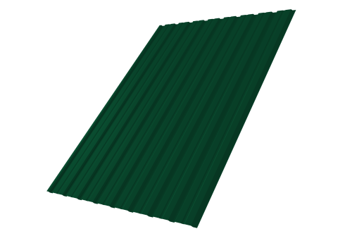 Профнастил С10В 0.45 PE с пленкой RAL 6005 зеленый мох