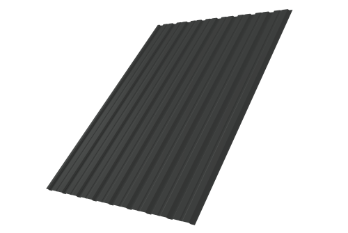 Профнастил С10В 0.5 Rooftop Бархат RAL 7016 антрацитово-серый