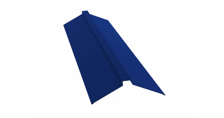 Планка конька плоского 150х40х150 0,45 PE RAL 5002 ультрамариново-синий (2м)