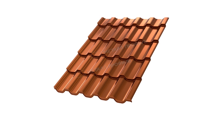 Металлочерепица Металл Профиль Трамонтана ML покрытие AGNETA 20 Copper\Copper медный 0.5 мм
