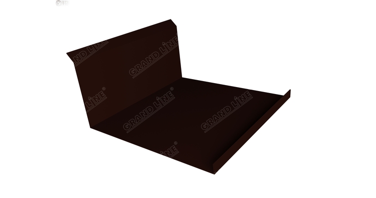 Планка примыкания нижняя 20х122х260х15 GreenCoat Pural Mat RR 887 шоколадно-коричневый