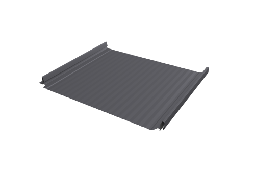 Кликфальц Pro Gofr Grand Line 0,45 Drap TX с пленкой на замках RAL 7004 сигнальный серый