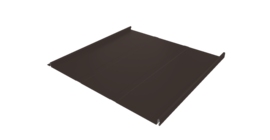 Фальц двойной стоячий Line Grand Line 0,5 Rooftop Бархат с пленкой на замках RR 32 темно-коричневый