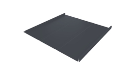 Фальц двойной стоячий Line Grand Line 0,5 Drap TX с пленкой на замках RAL 7024 мокрый асфальт