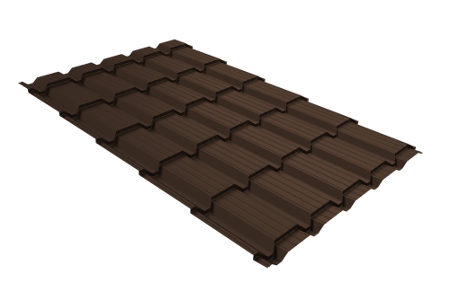 Профиль волновой Верховье квадро профи Grand Line 0,45 PE RAL 8017 шоколад