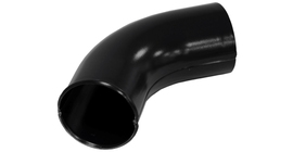Колено стока 90 мм Мatt RAL 9005 черный