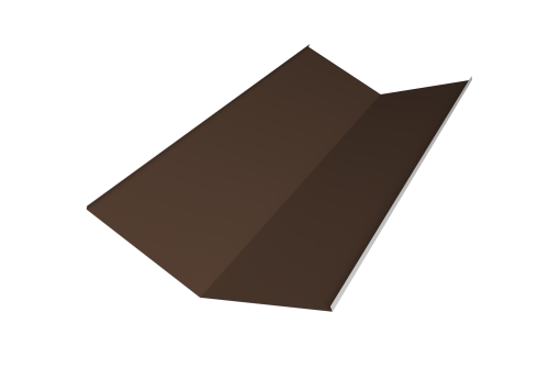 Планка ендовы нижней 300х300 0,5 Satin Matt TX RAL 8017 шоколад (3м)