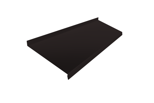 Отлив простой 200 0,45 PE с пленкой RAL 9005 черный (2м)