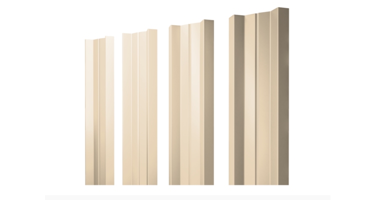 Штакетник М-образный A с прямым резом 0.45 PE RAL 1015 светлая слоновая кость