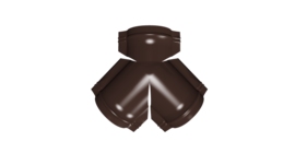 Тройник Y конька полукруглого 0,5 Drap TX с пленкой RAL 8017 шоколад