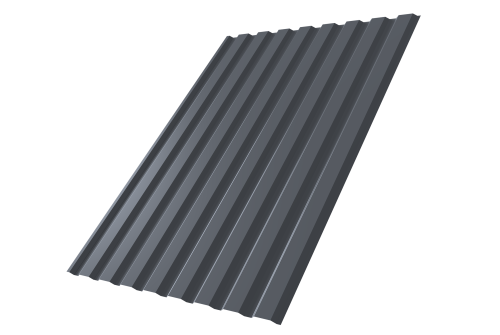 Профнастил С20A 0,5 PurPro RAL 7024 мокрый асфальт