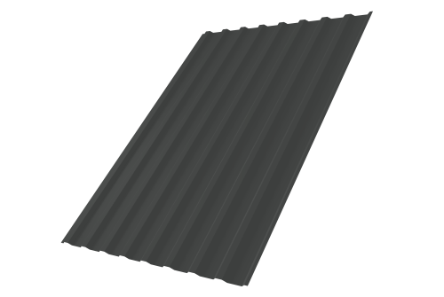 Профнастил С20B 0,5 Satin Matt TX RAL 7016 антрацитово-серый