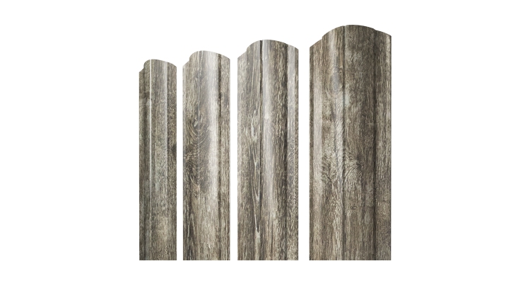 Штакетник Круглый фигурный 0,45 Print Elite Nordic Wood TwinColor