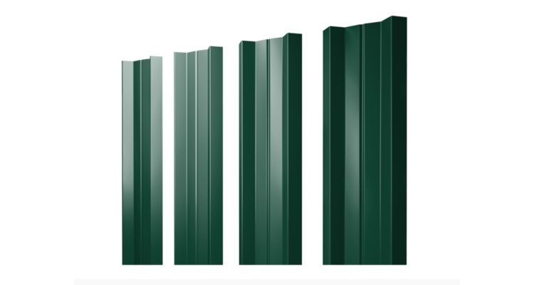 Штакетник М-образный А с прямым резом 0.45 Drap TX RAL 6005 зеленый мох