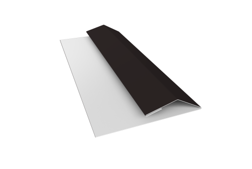 Планка финишная Блок-хаус new 0,5 Satin Matt RAL 9005 черный (2м)