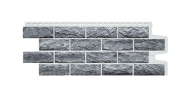 Фасадная панель GL Колотый камень Design Plus гранит с белым швом