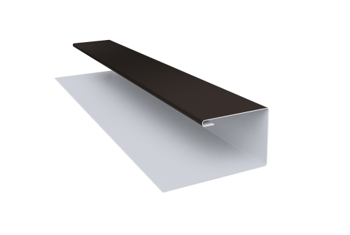 Планка П-образная Экобрус 0,5 Satin с пленкой RR 32 темно-коричневый (2м)