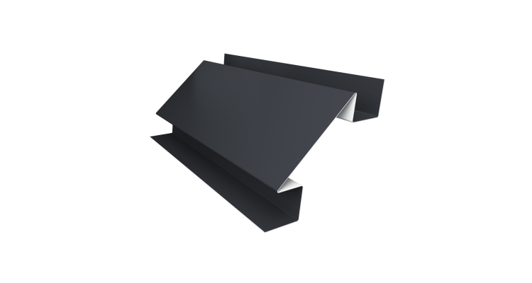 Планка угла внутреннего сложного Экобрус Grand Line 0,45 Drap ST RAL 7024 мокрый асфальт (2м)