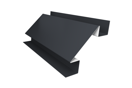 Планка угла внутреннего сложного Экобрус Grand Line 0,5 Drap TX RAL 7024 мокрый асфальт (3м)