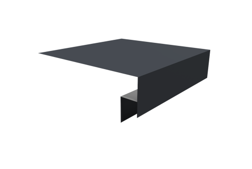 Планка околооконная сложная Экобрус Grand Line 250х50х25 0,5 Satin Matt RAL 7024 мокрый асфальт (3м)