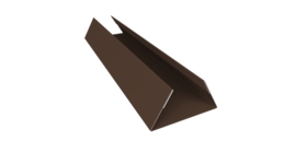 Планка стыковочная составная нижняя 0,45 Drap TwinColor RAL 8017 шоколад (3м)