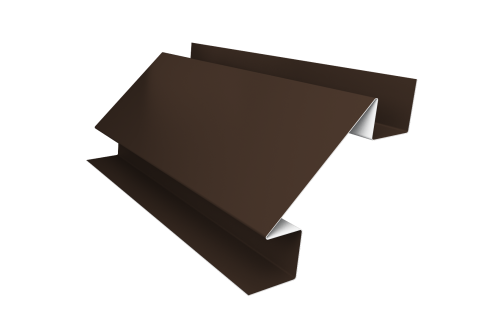 Угол внутренний сложный 75мм 0,45 PE с пленкой RAL 8017 шоколад (3м)