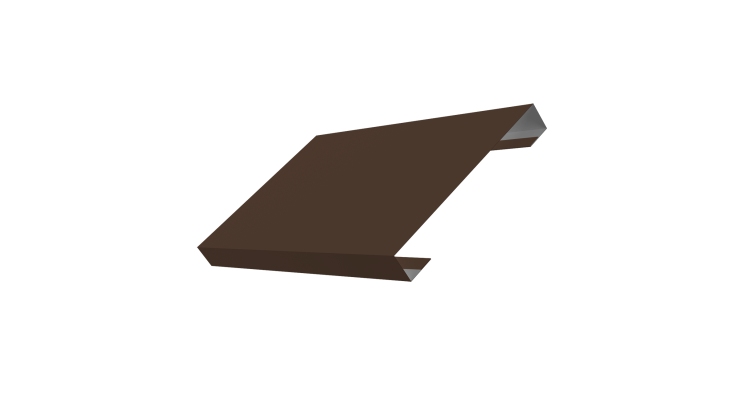 Ламель лицевая 150 забора жалюзи Texas стартовая/финишная для калиток и ворот 0.45 Drap ST с пленкой RAL 8017 шоколад