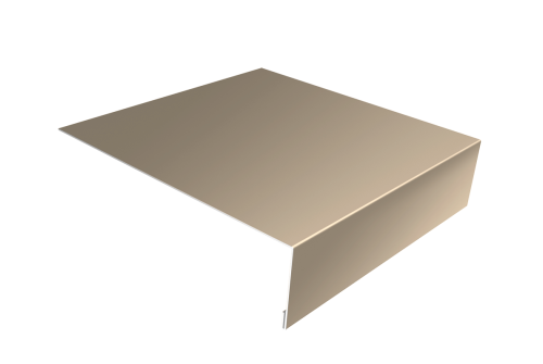 Планка лобовая/околооконная простая 190х50 0,45 PE с пленкой RAL 1015 светлая слоновая кость (2м)