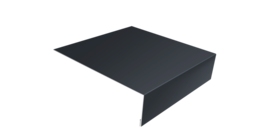 Планка лобовая/околооконная простая 190х50 0,45 Drap TX RAL 7024 мокрый асфальт (2м)