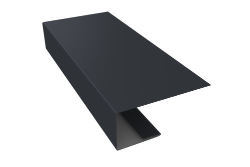 J-Профиль 18мм 0,45 Drap TX RAL 7024 мокрый асфальт (2м)