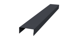 Крышка 45х20 жалюзи Texas 0,5 Velur X RAL 7024 мокрый асфальт (2,5м)