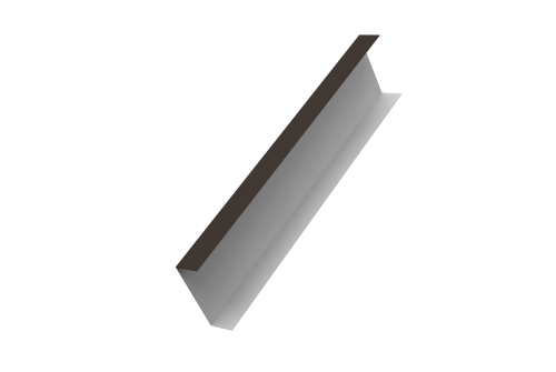 Декоративная накладка на столб универсальная 60х60 для забора жалюзи 0,5 Satin RR 32 темно-коричневый (1,8м)