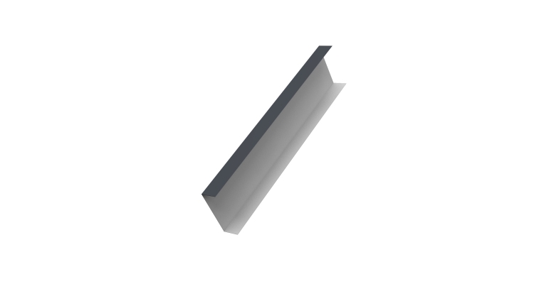 Декоративная накладка на столб универсальная 60х60 для забора жалюзи 0,5 Drap RAL 7024 мокрый асфальт (2,5м)