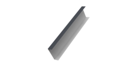 Декоративная накладка на столб универсальная 60х60 для забора жалюзи 0,5 Satin Matt RAL 7024 мокрый асфальт (1,8м)