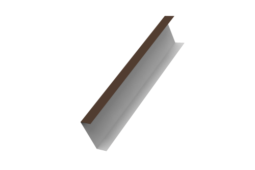 Декоративная накладка на столб универсальная 62х55 для забора жалюзи 0,7 PE RAL 8017 шоколад (1,8м)