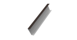 Декоративная накладка на столб универсальная 62х55 для забора жалюзи 0,5 PurLite Matt RR 32 темно-коричневый (2м)